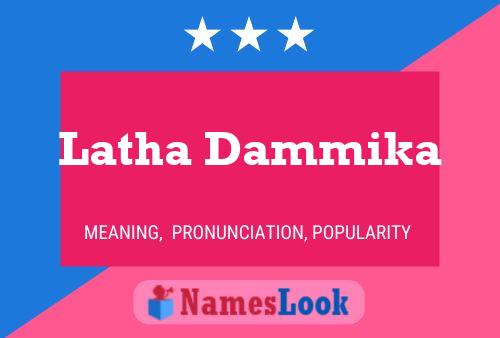 Latha Dammika Name Poster