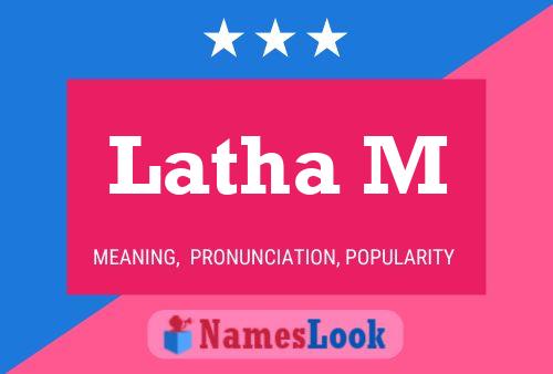 Latha M Name Poster