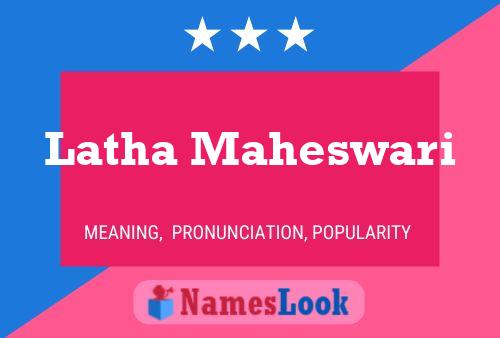 Latha Maheswari Name Poster