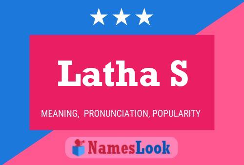 Latha S Name Poster