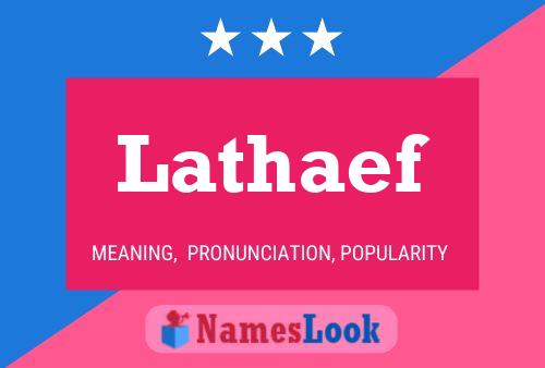 Lathaef Name Poster