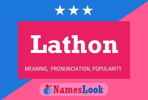 Lathon Name Poster