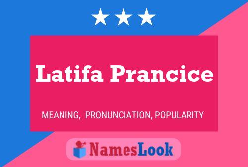 Latifa Prancice Name Poster