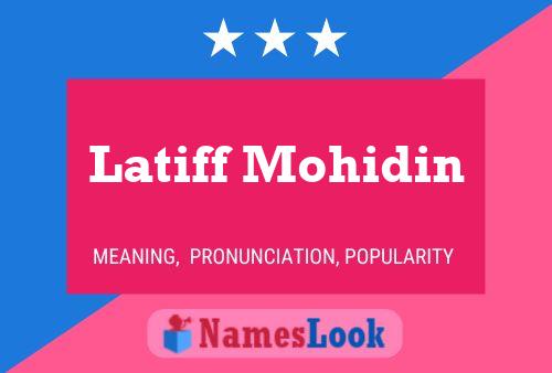 Latiff Mohidin Name Poster