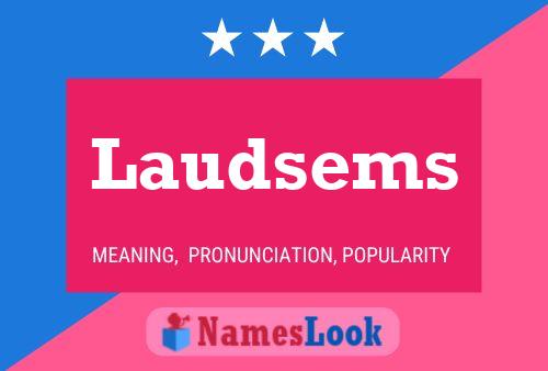 Laudsems Name Poster