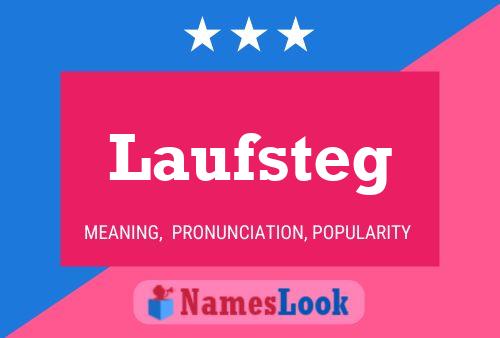 Laufsteg Name Poster