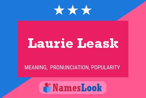 Laurie Leask Name Poster