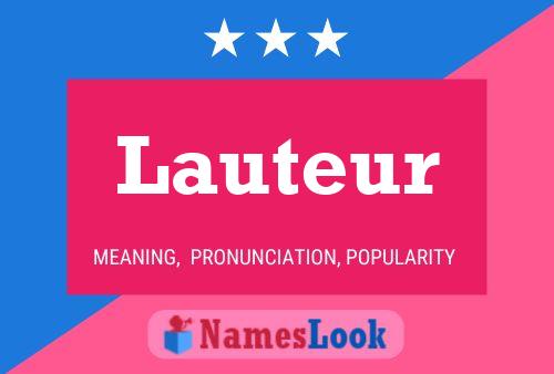 Lauteur Name Poster