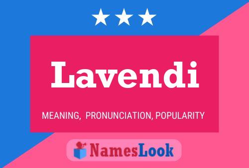 Lavendi Name Poster