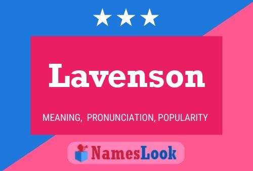 Lavenson Name Poster