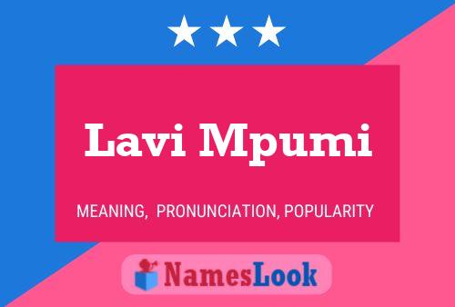 Lavi Mpumi Name Poster