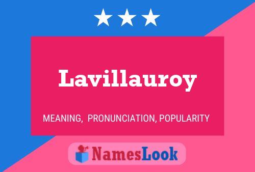 Lavillauroy Name Poster