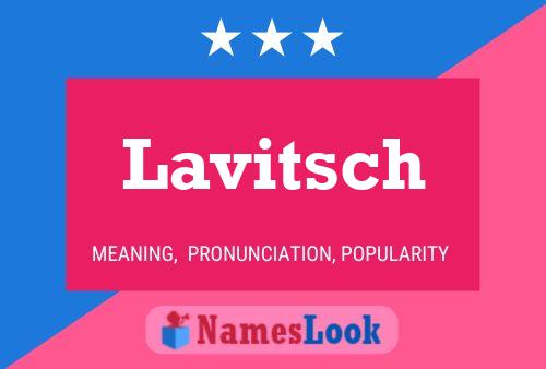 Lavitsch Name Poster