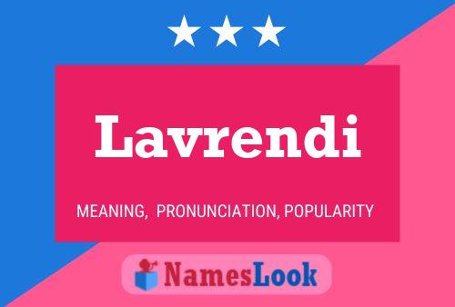 Lavrendi Name Poster