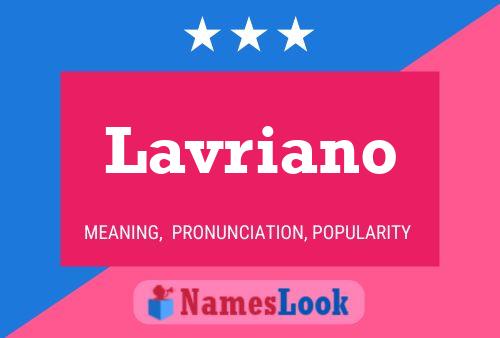 Lavriano Name Poster