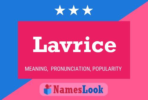 Lavrice Name Poster