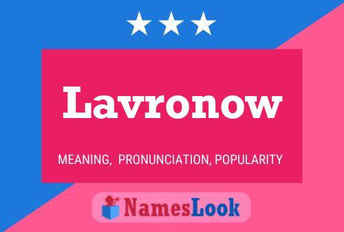 Lavronow Name Poster