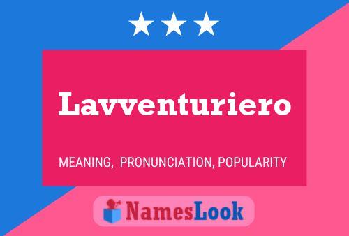 Lavventuriero Name Poster