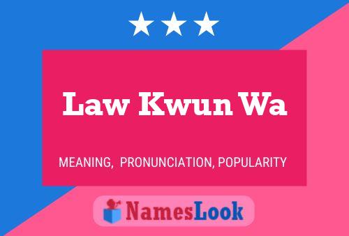 Law Kwun Wa Name Poster