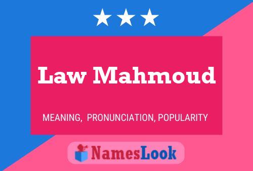 Law Mahmoud Name Poster