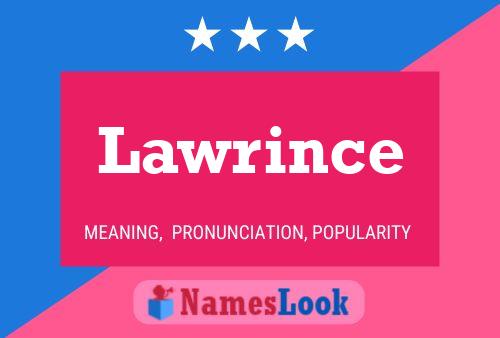 Lawrince Name Poster