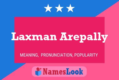 Laxman Arepally Name Poster