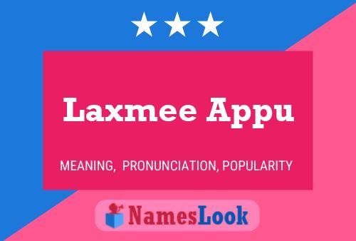 Laxmee Appu Name Poster