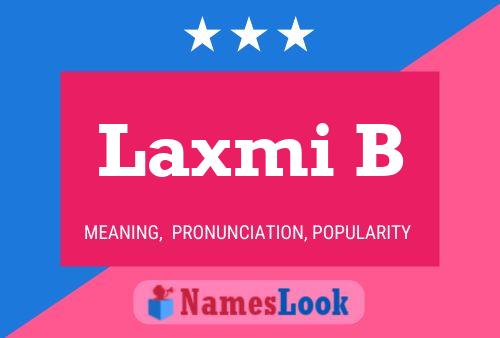 Laxmi B Name Poster