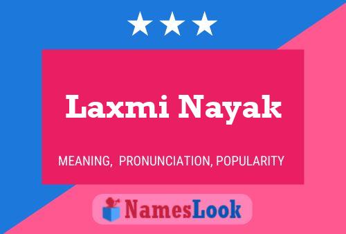 Laxmi Nayak Name Poster