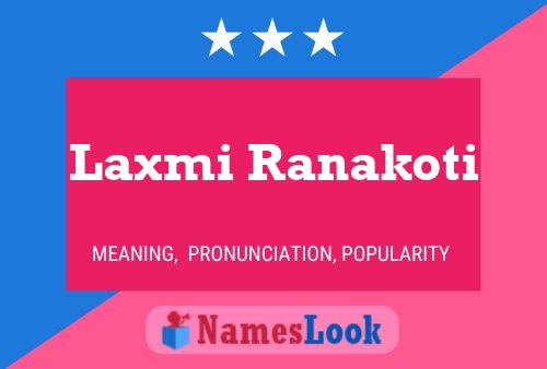 Laxmi Ranakoti Name Poster