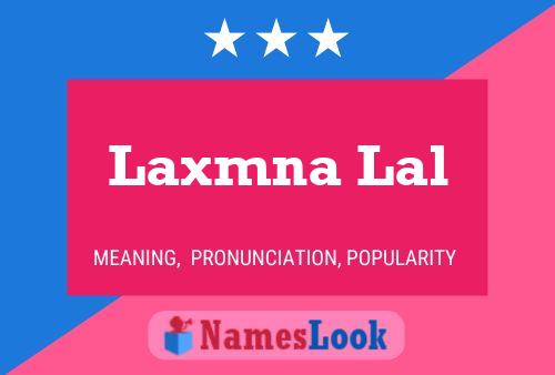 Laxmna Lal Name Poster