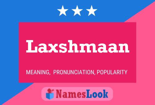 Laxshmaan Name Poster