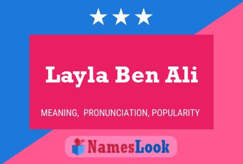 Layla Ben Ali Name Poster