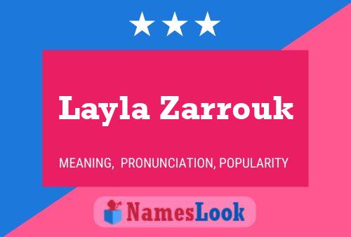 Layla Zarrouk Name Poster