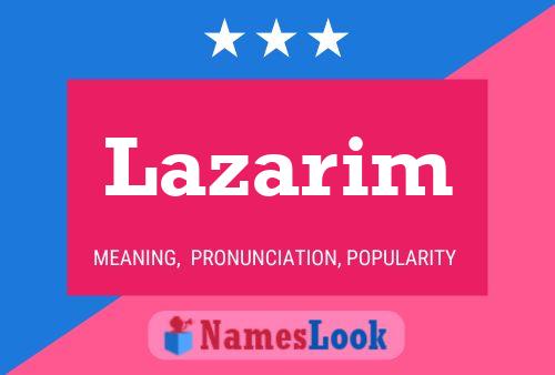 Lazarim Name Poster