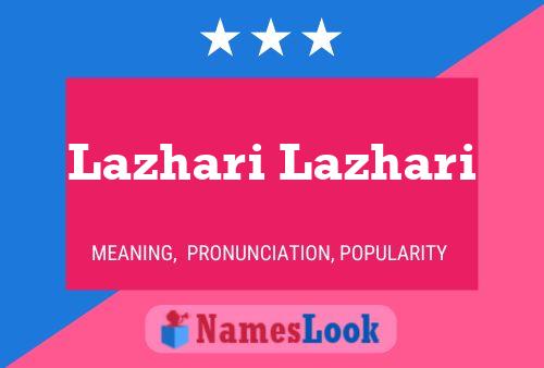 Lazhari Lazhari Name Poster