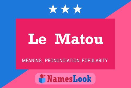 Le  Matou Name Poster