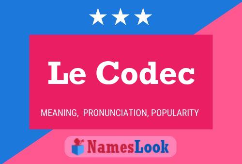 Le Codec Name Poster