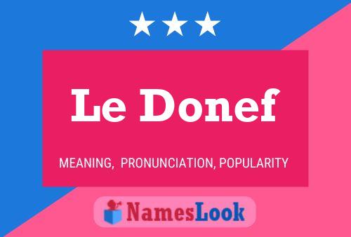 Le Donef Name Poster