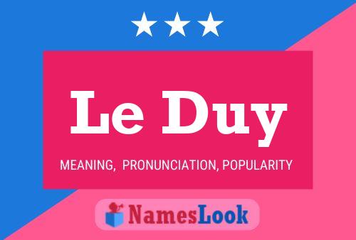 Le Duy Name Poster