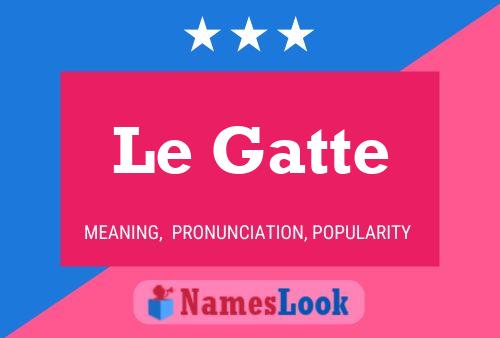 Le Gatte Name Poster