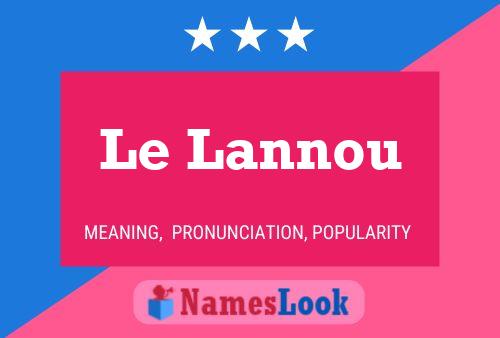 Le Lannou Name Poster