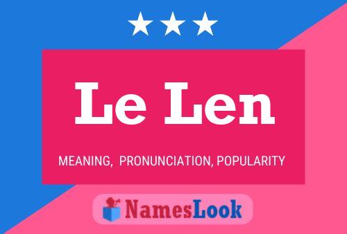 Le Len Name Poster