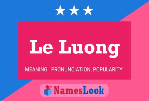 Le Luong Name Poster