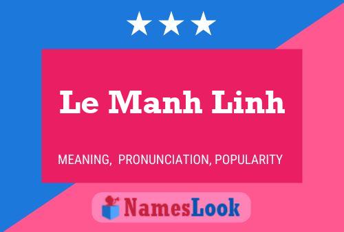 Le Manh Linh Name Poster