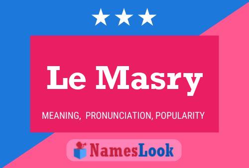 Le Masry Name Poster