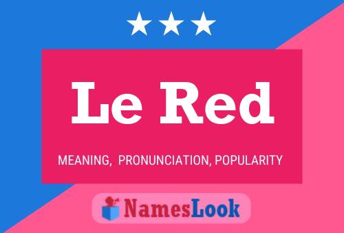 Le Red Name Poster