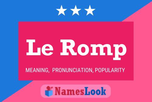 Le Romp Name Poster