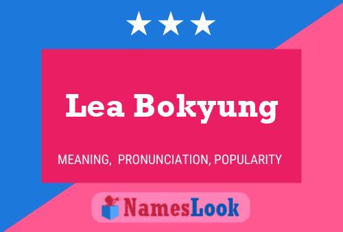 Lea Bokyung Name Poster