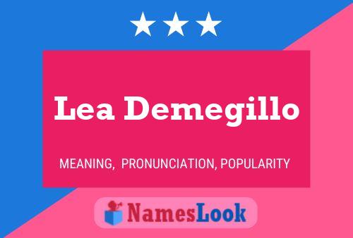 Lea Demegillo Name Poster